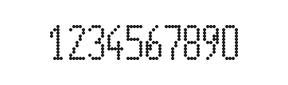 5×11数字点阵字体 ddN511AA1545