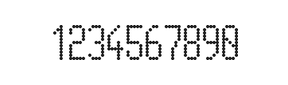 5×11数字点阵字体 ddN511AA1547