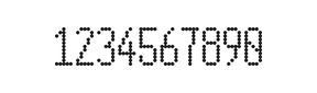 5×11数字点阵字体 ddN511AA1551