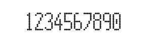 5×11数字点阵字体 ddN511AA1553