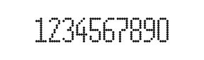 5×11数字点阵字体 ddN511AA1557