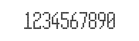 5×11数字点阵字体 ddN511AA1560