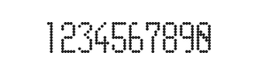 5×11数字点阵字体 ddN511AA1562