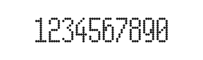 5×11数字点阵字体 ddN511AA1564