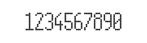 5×11数字点阵字体 ddN511AA1573