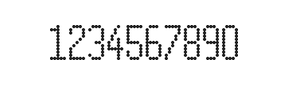 5×11数字点阵字体 ddN511AA1575