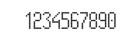 5×11数字点阵字体 ddN511AA1578