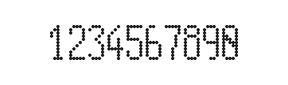 5×11数字点阵字体 ddN511AA1580