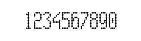 5×11数字点阵字体 ddN511AA1581