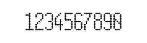 5×11数字点阵字体 ddN511AA1592