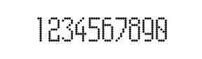 5×11数字点阵字体 ddN511AA1593