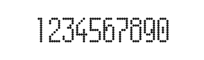 5×11数字点阵字体 ddN511AA1599