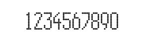 5×11数字点阵字体 ddN511AA1602
