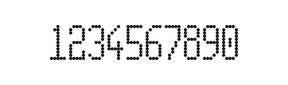 5×11数字点阵字体 ddN511AA1604