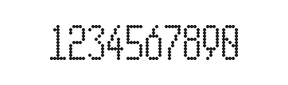 5×11数字点阵字体 ddN511AA1608