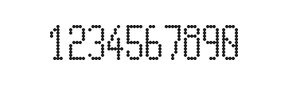 5×11数字点阵字体 ddN511AA1609