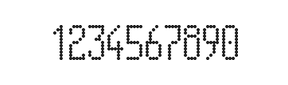 5×11数字点阵字体 ddN511AA1610