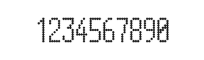 5×11数字点阵字体 ddN511AA1613