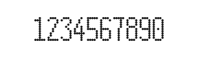 5×11数字点阵字体 ddN511AA1618