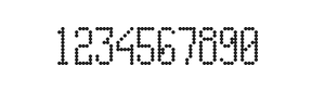 5×11数字点阵字体 ddN511AA1624