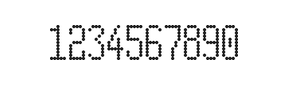 5×11数字点阵字体 ddN511AA1629