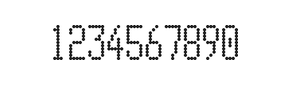5×11数字点阵字体 ddN511AA1634