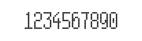 5×11数字点阵字体 ddN511AA1639