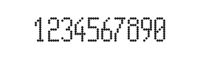 5×11数字点阵字体 ddN511AA1640