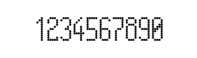5×11数字点阵字体 ddN511AA1643