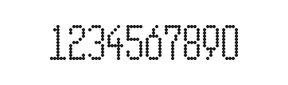 5×11数字点阵字体 ddN511AA1644