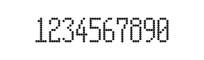 5×11数字点阵字体 ddN511AA1645