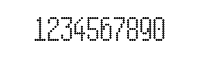 5×11数字点阵字体 ddN511AA1647