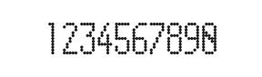 5×11数字点阵字体 ddN511AA1651