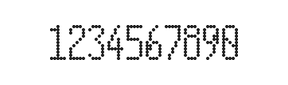 5×11数字点阵字体 ddN511AA1652