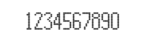 5×11数字点阵字体 ddN511AA1656