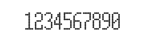 5×11数字点阵字体 ddN511AA1658