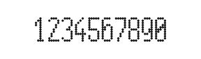 5×11数字点阵字体 ddN511AA1659