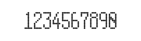 5×11数字点阵字体 ddN511AA1660