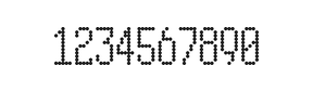 5×11数字点阵字体 ddN511AA1661