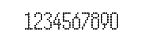 5×11数字点阵字体 ddN511AA1667