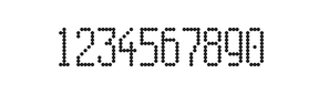 5×11数字点阵字体 ddN511AA1668