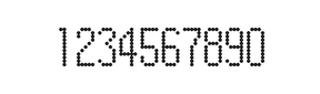 5×11数字点阵字体 ddN511AA1673