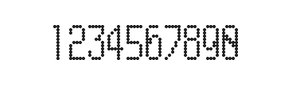 5×11数字点阵字体 ddN511AA1676