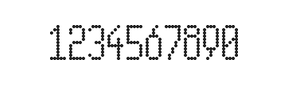 5×11数字点阵字体 ddN511AA1685