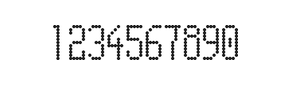 5×11数字点阵字体 ddN511AA1687