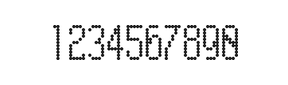 5×11数字点阵字体 ddN511AA1690