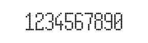 5×11数字点阵字体 ddN511AA1692