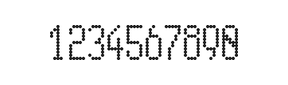 5×11数字点阵字体 ddN511AA1702