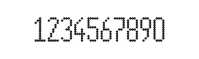 5×11数字点阵字体 ddN511AA1705