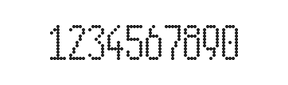 5×11数字点阵字体 ddN511AA1711